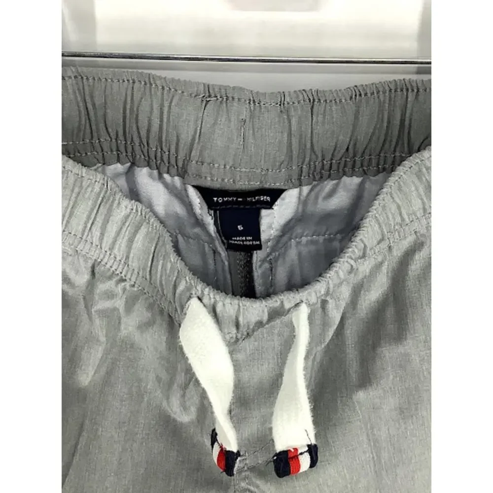 Tommy Hilfiger Boys Gray Pleated Front Cargo Shorts Kids Youth Size 5